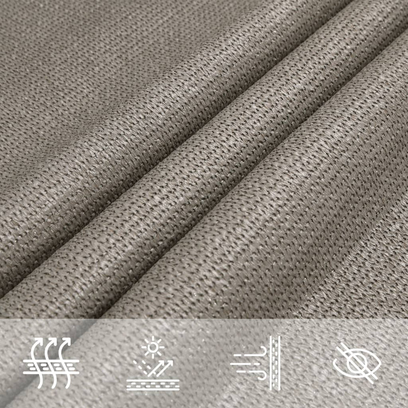 Pânză parasolar gri deschis dreptunghiular 4x5 m HDPE 160 g/m²