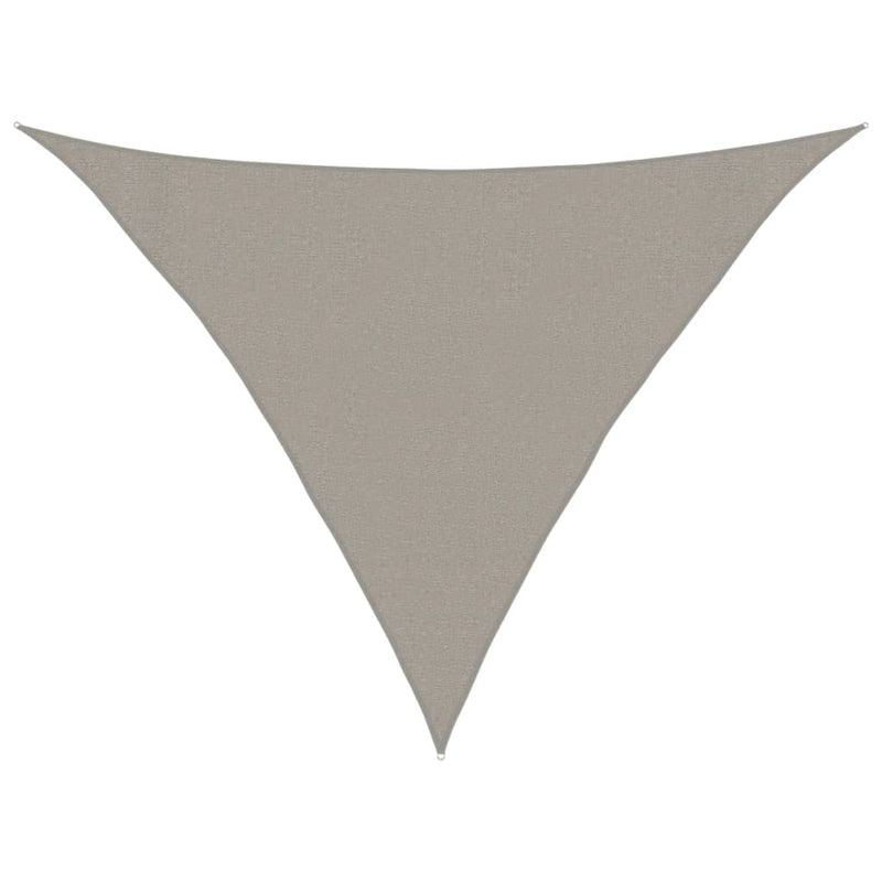 Pânză parasolar nisipiu triunghiular 3x3x4,2 m HDPE 160 g/m²