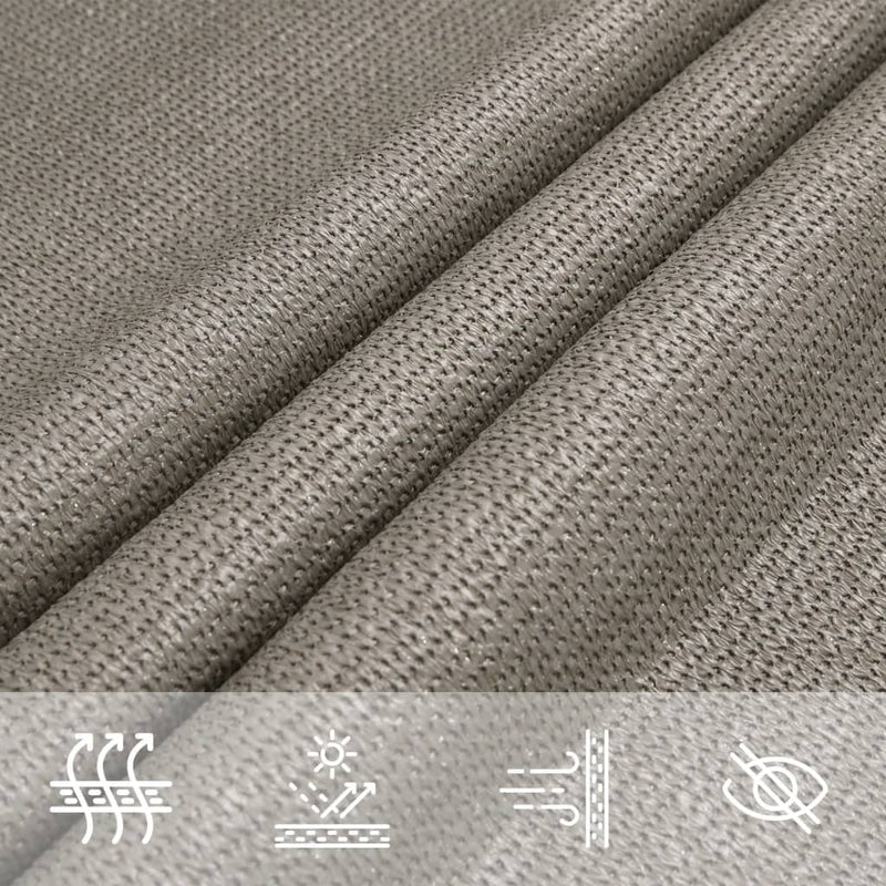 Pânză parasolar nisipiu triunghiular 3x3x4,2 m HDPE 160 g/m²