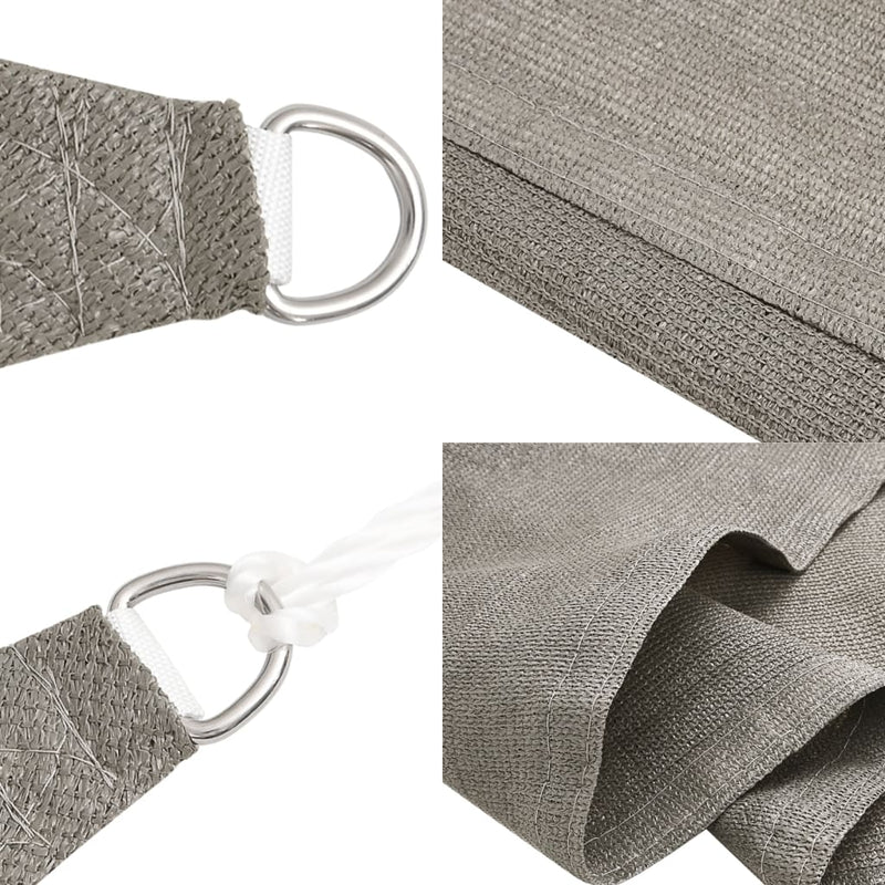 Pânză parasolar gri deschis 4x5x6,8m HDPE 160 g/m² triunghiular