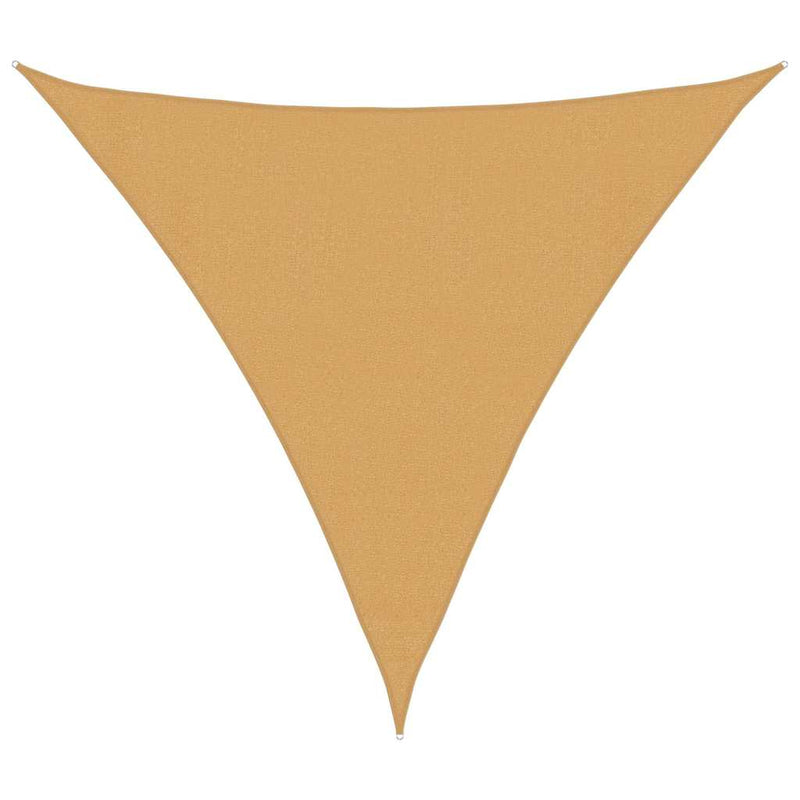 Pânză parasolar nisipiu triunghiular 3,6x3,6x3,6m HDPE 160 g/m²