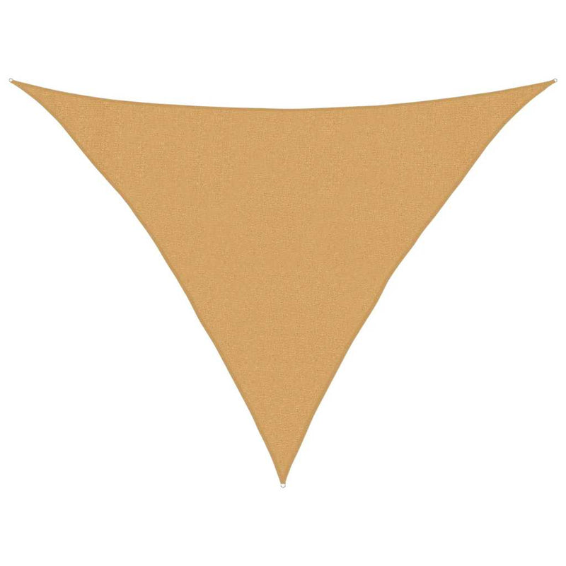 Pânză parasolar nisipiu triunghiular 3x3x4,2 m HDPE 160 g/m²