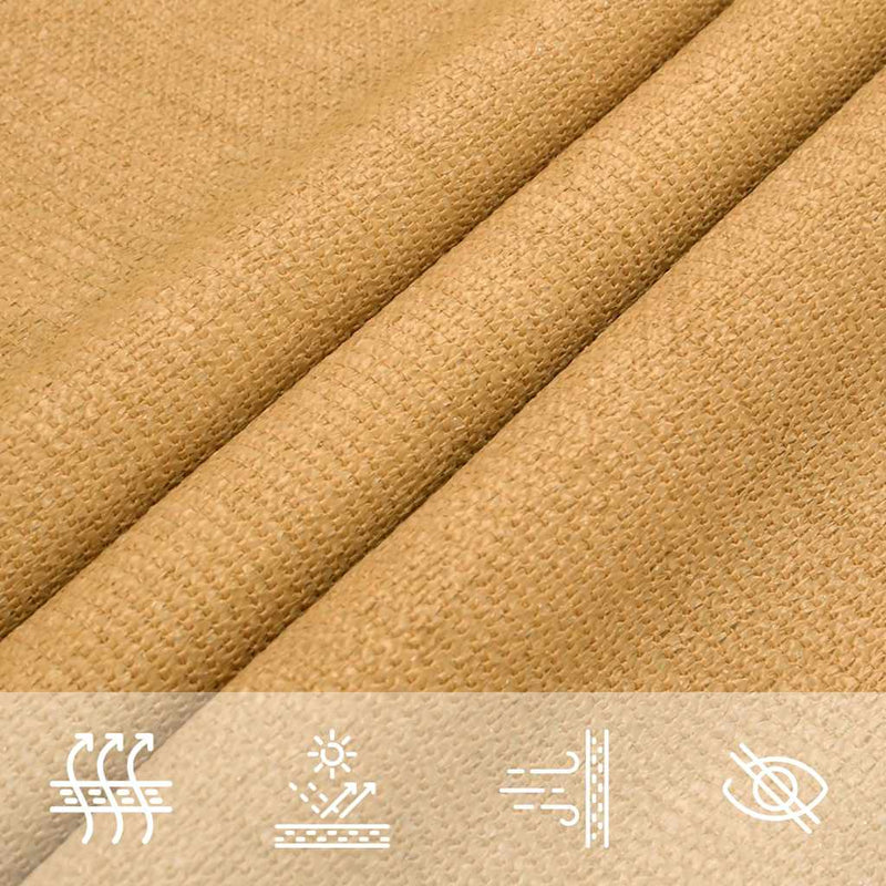 Pânză parasolar nisipiu triunghiular 3x3x4,2 m HDPE 160 g/m²
