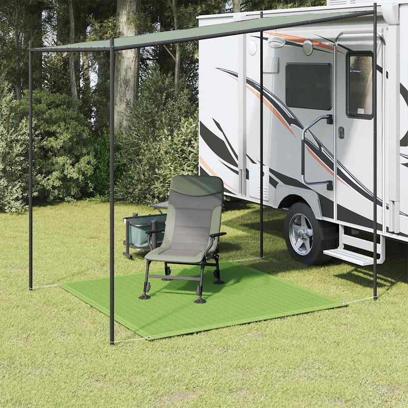 Covor pentru cort, verde deschis, 250x250 cm, HDPE