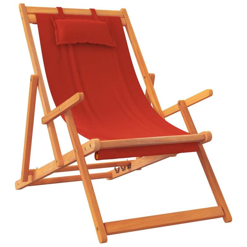 Scaune pliante 2 buc. Material textil roșu