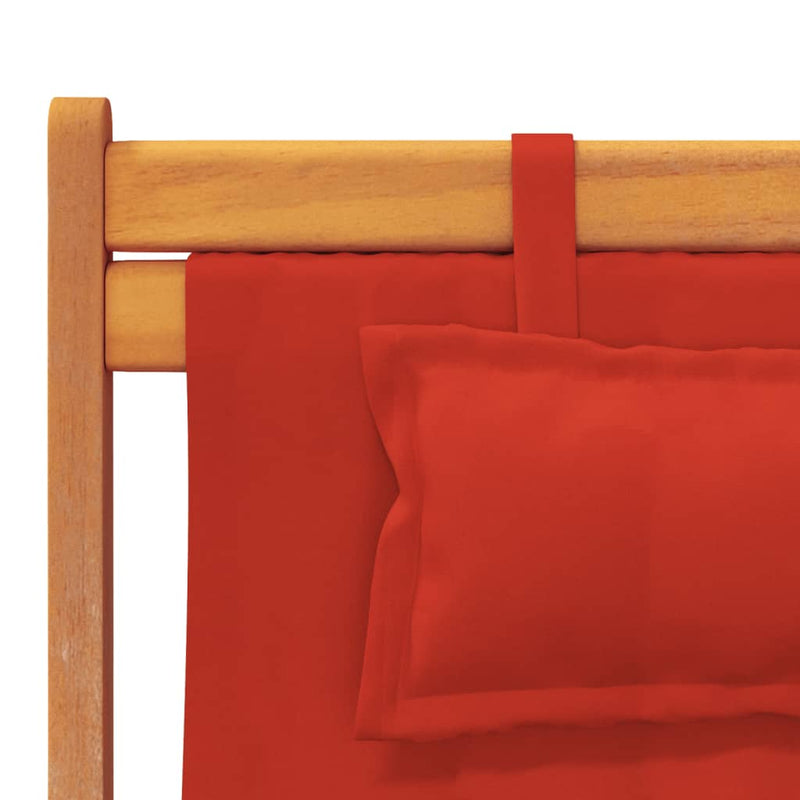 Scaune pliante 2 buc. Material textil roșu