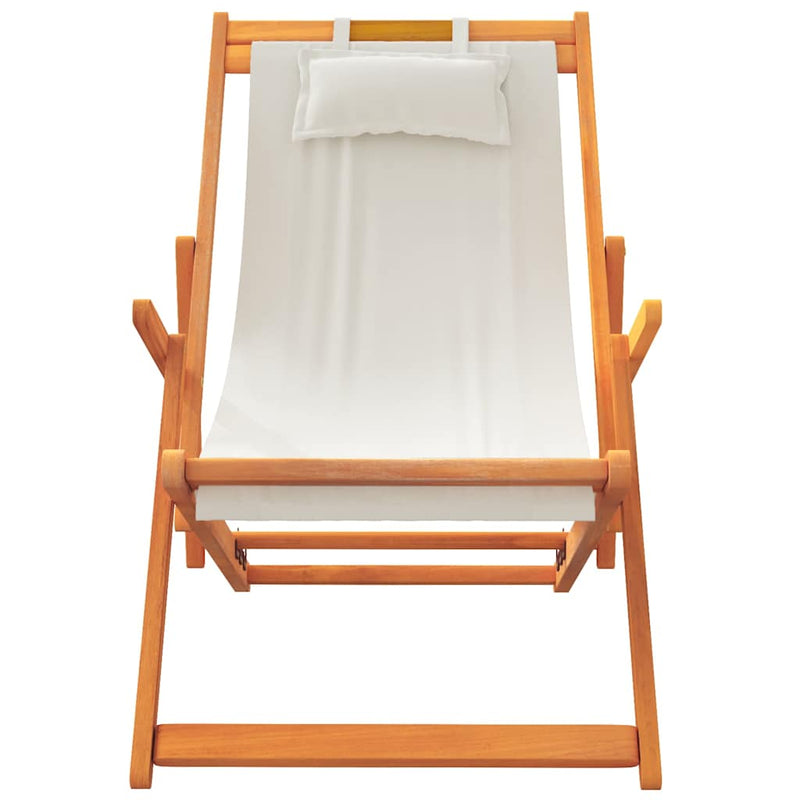 Scaune pliante 2 buc. Material crem