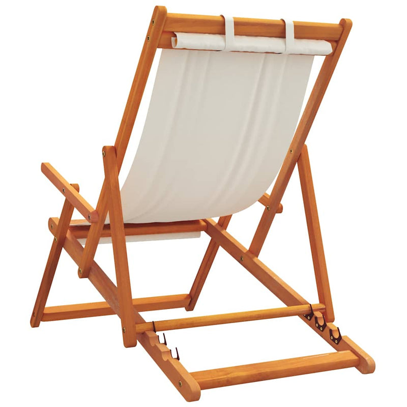 Scaune pliante 2 buc. Material crem