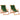 Scaune pliante 2 buc. Material textil verde