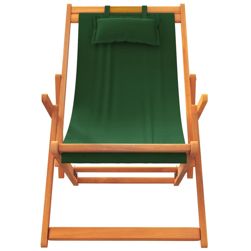 Scaune pliante 2 buc. Material textil verde
