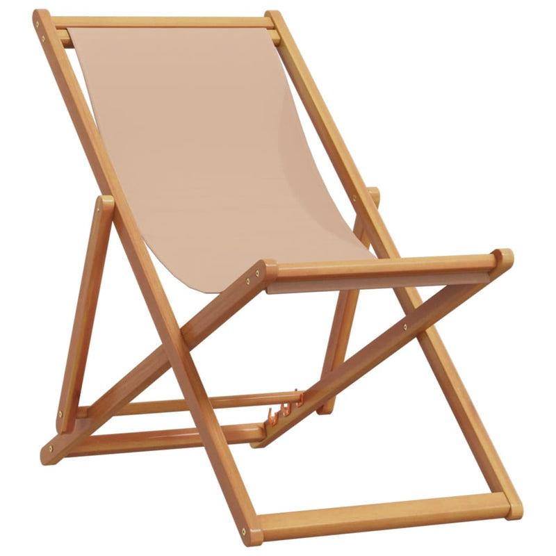 Scaune pliante 2 buc. Material textil taupe și lemn masiv