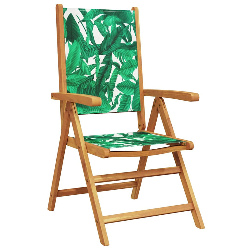 Scaune pliante rabatabile, 6 buc., material textil verde și lemn masiv