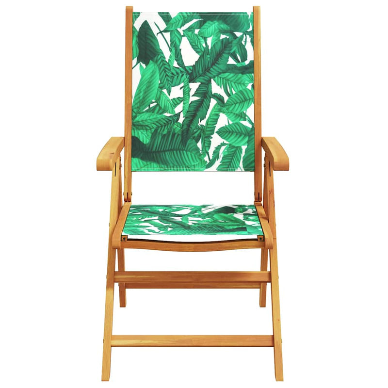 Scaune pliante rabatabile, 6 buc., material textil verde și lemn masiv