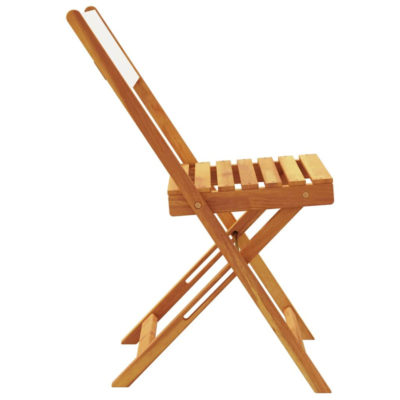 Scaune pliante 4 buc., material textil alb crem și lemn masiv