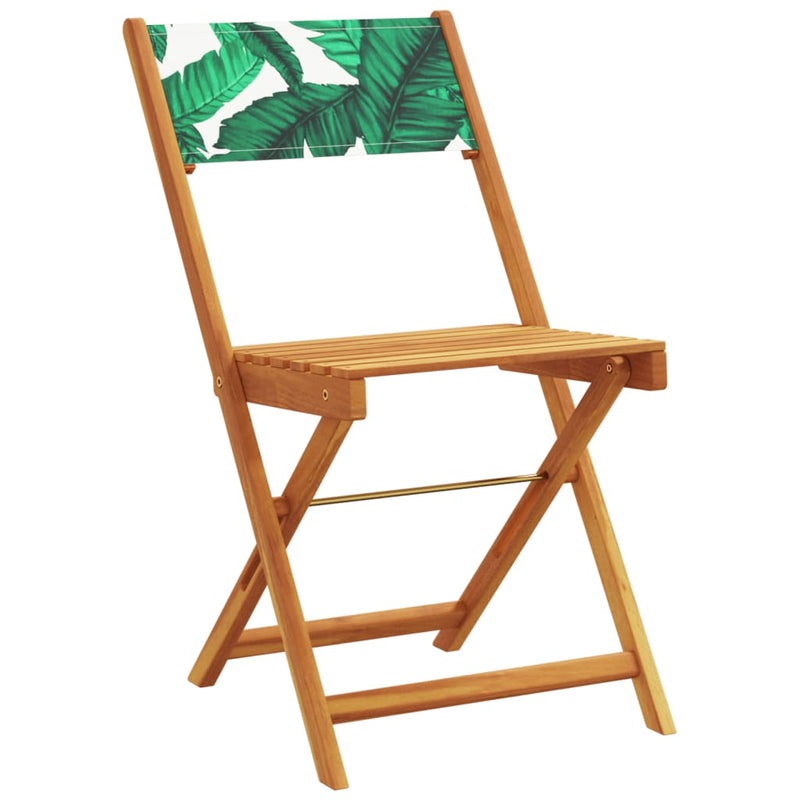 Scaune pliante 8 buc. Material textil verde și lemn masiv