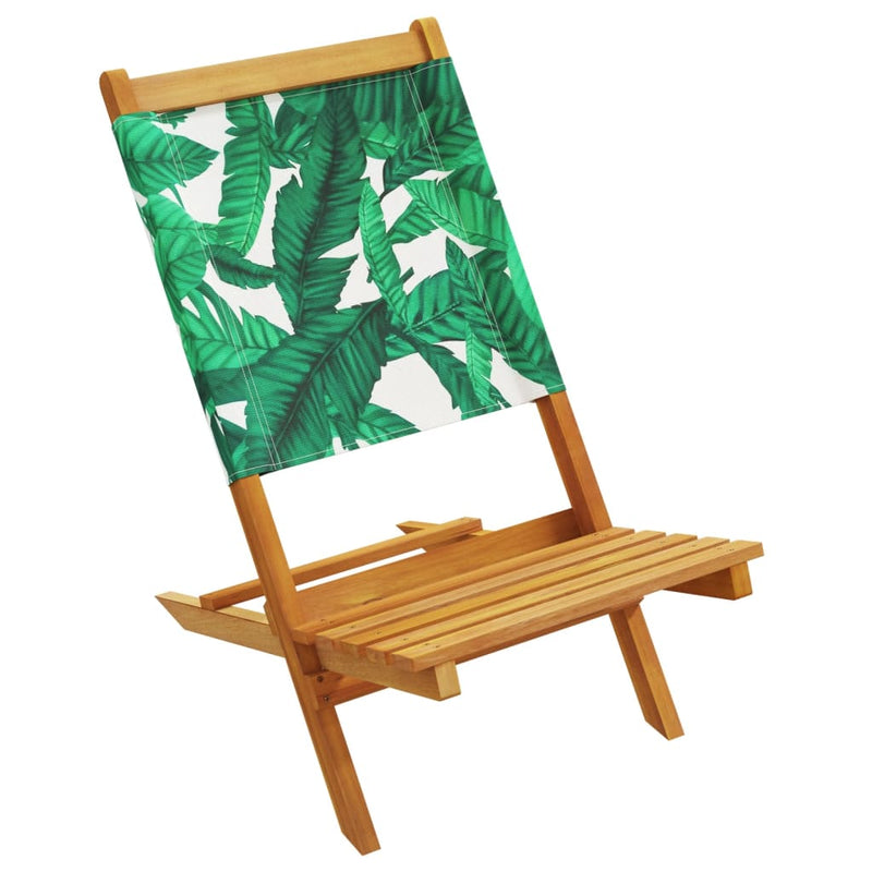 Scaune pliante 6 buc. Material textil verde și lemn masiv
