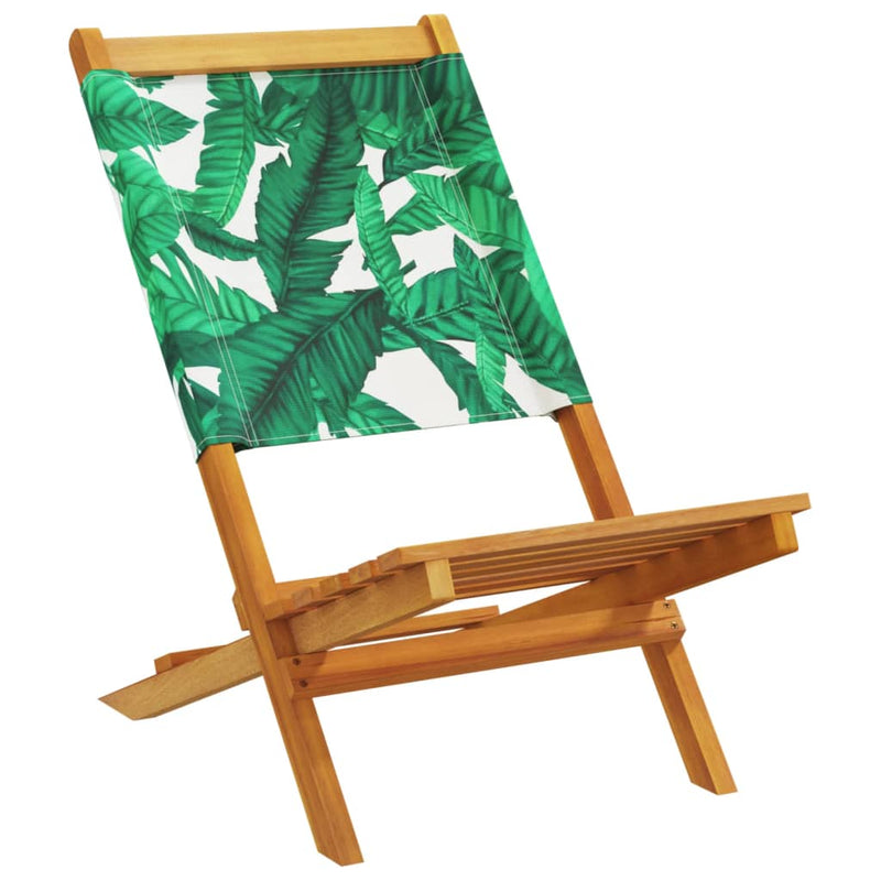 Scaune pliante 8 buc. Material textil verde și lemn masiv