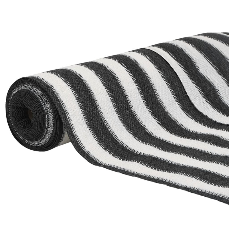 Plasă protecție intimitate antracit/alb 1,5x25 m HDPE 75 g/m²