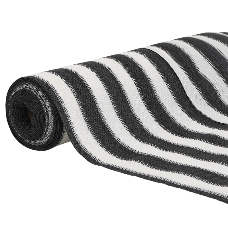 Plasă protecție intimitate antracit/alb 1,8x10 m HDPE 75 g/m²