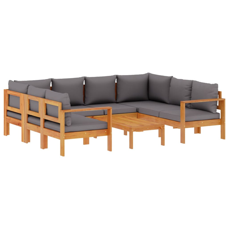 Set de canapele grădină cu perne, 6 piese, lemn masiv acacia