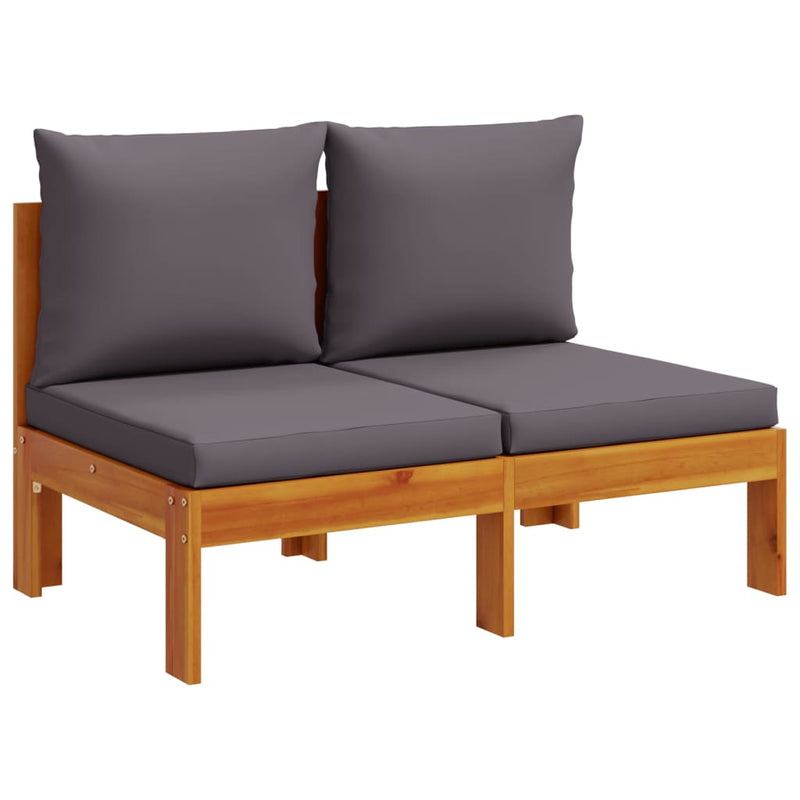 Set de canapele de grădină cu perne, 8 piese, lemn masiv acacia