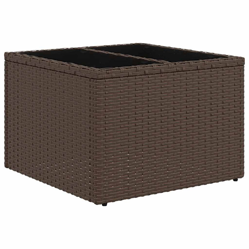 Set canapele de grădină cu 11 piese și perne, poliratan maro