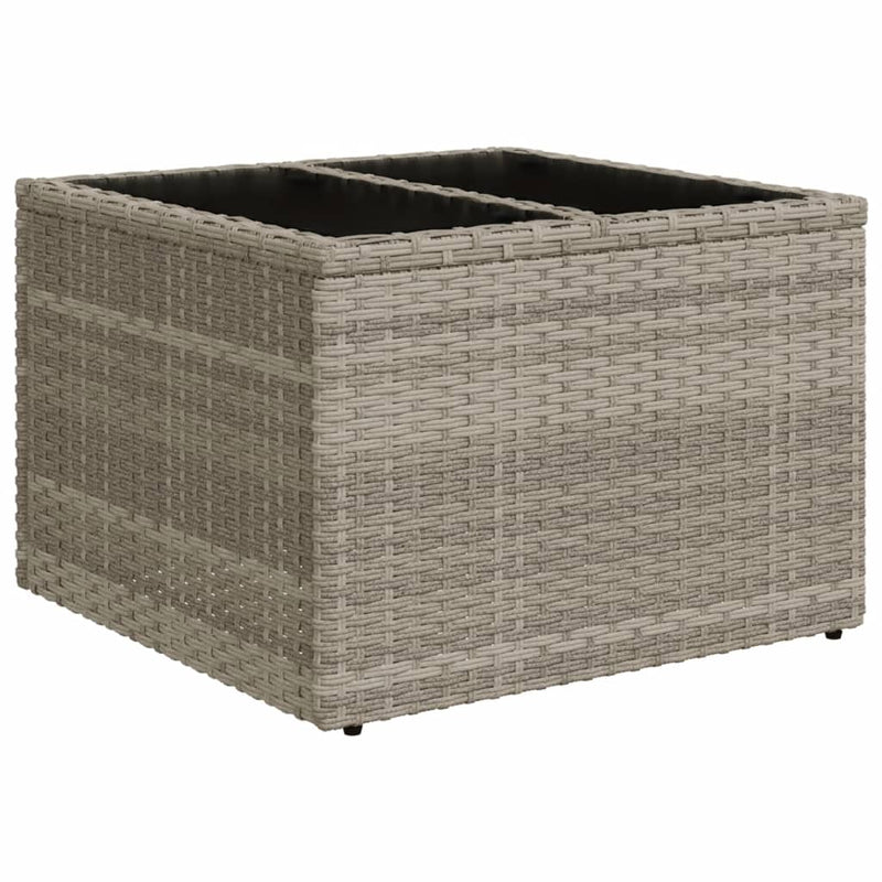 Set canapele de grădină cu 10 piese și perne, gri, poliratan