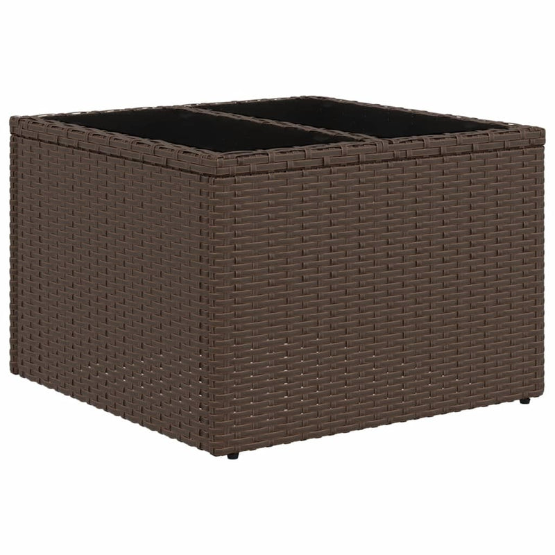 Set canapele de grădină cu 6 piese și perne, poliratan maro