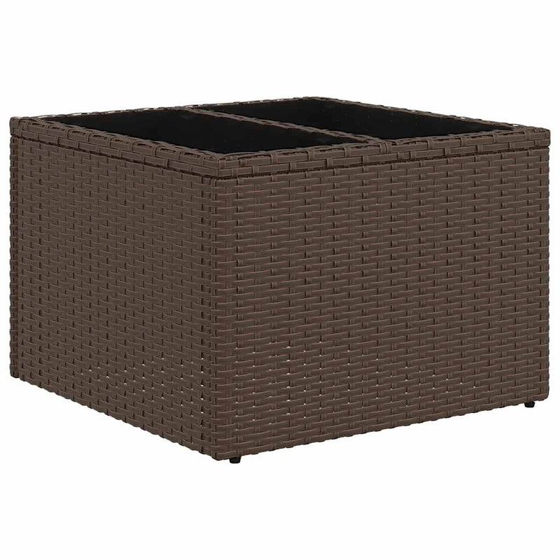 Set canapele de grădină cu 7 piese și perne, poliratan maro
