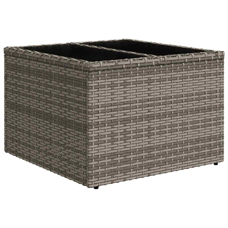Set canapele de grădină cu 11 piese și perne, gri, poliratan