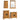 Set mobilier de baie, 4 piese, lemn masiv de pin