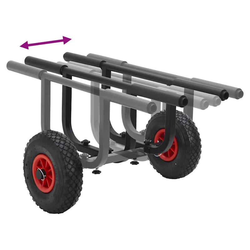Cărucior pentru caiac, 90 kg, aluminiu