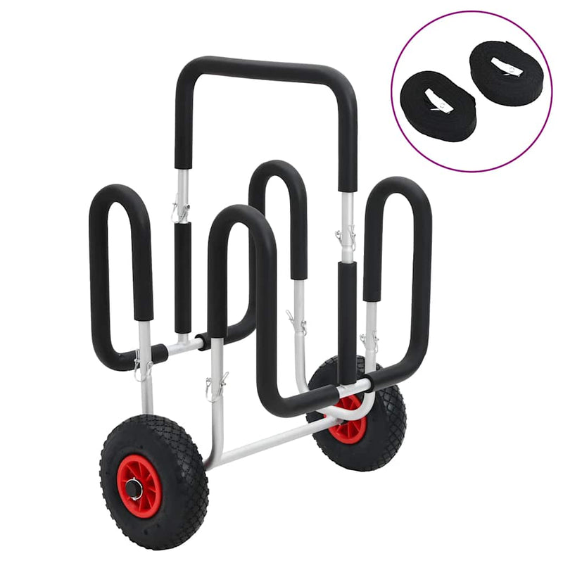 Cărucior de SUP pentru 2 plăci de surf, 90 kg, aluminiu