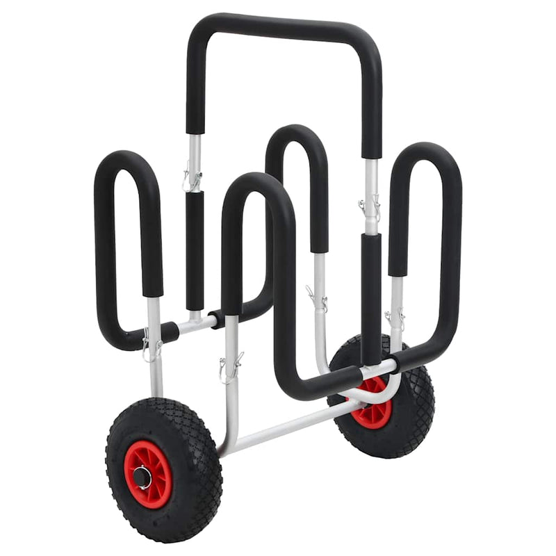 Cărucior de SUP pentru 2 plăci de surf, 90 kg, aluminiu