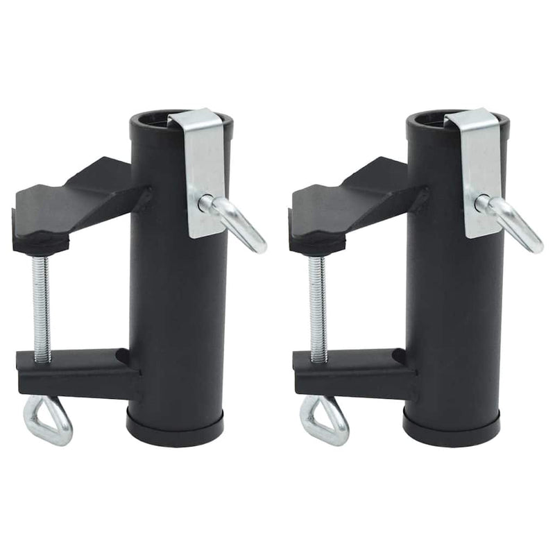 Cleme umbrelă pentru balcon, 2 buc., 25-38 mm, oțel