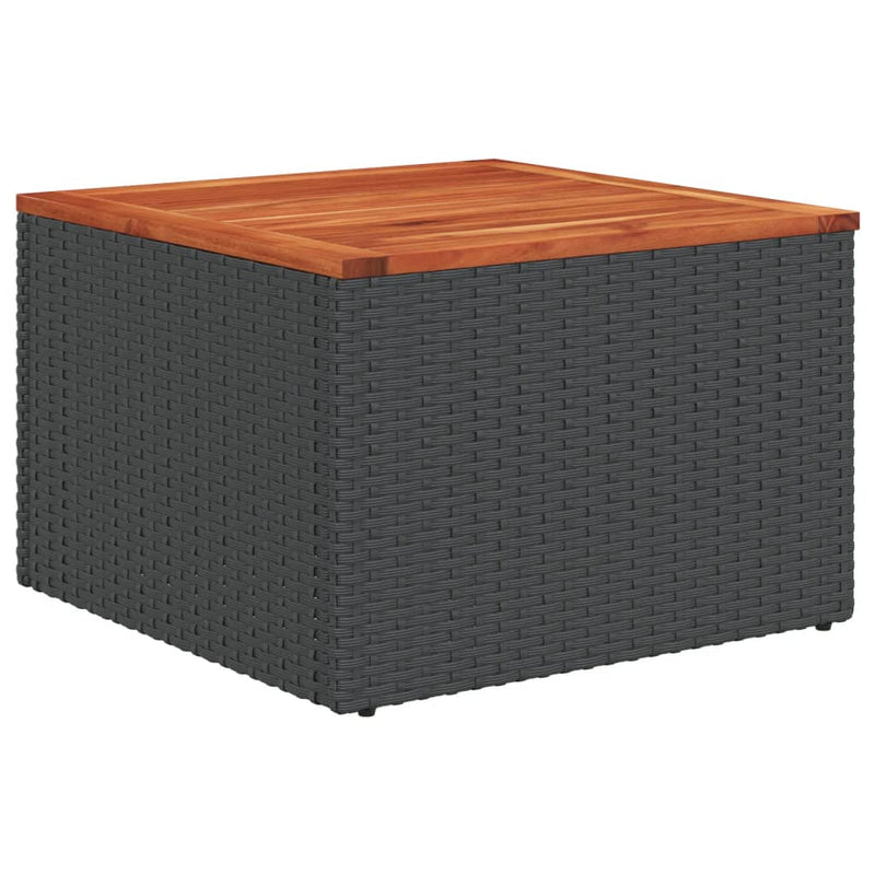 Set canapele de grădină cu 7 piese și perne, poliratan negru