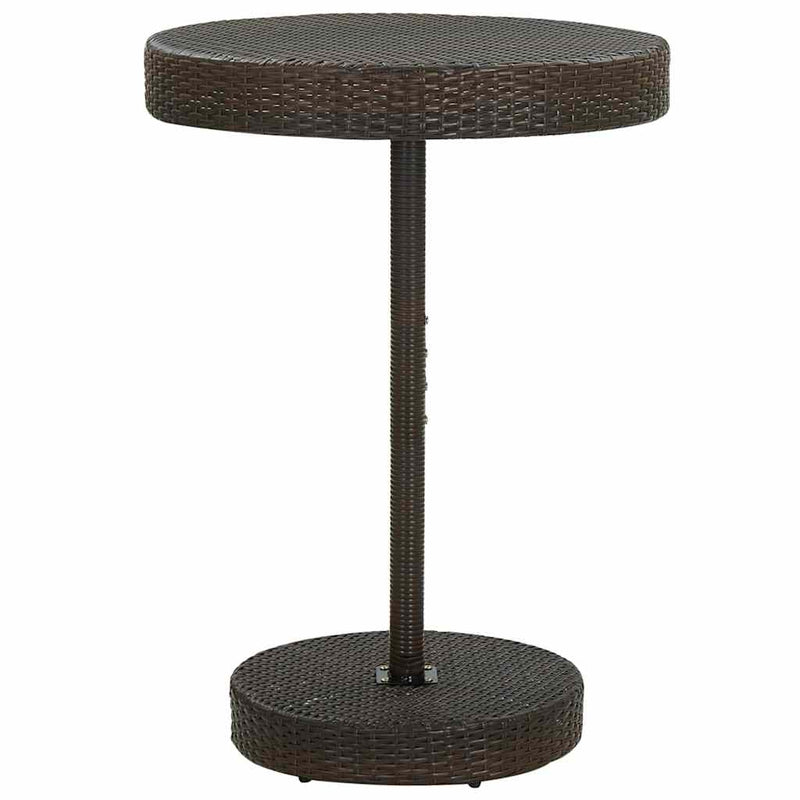 Set mobilier bar de grădină cu perne, 5 piese, maro, poliratan