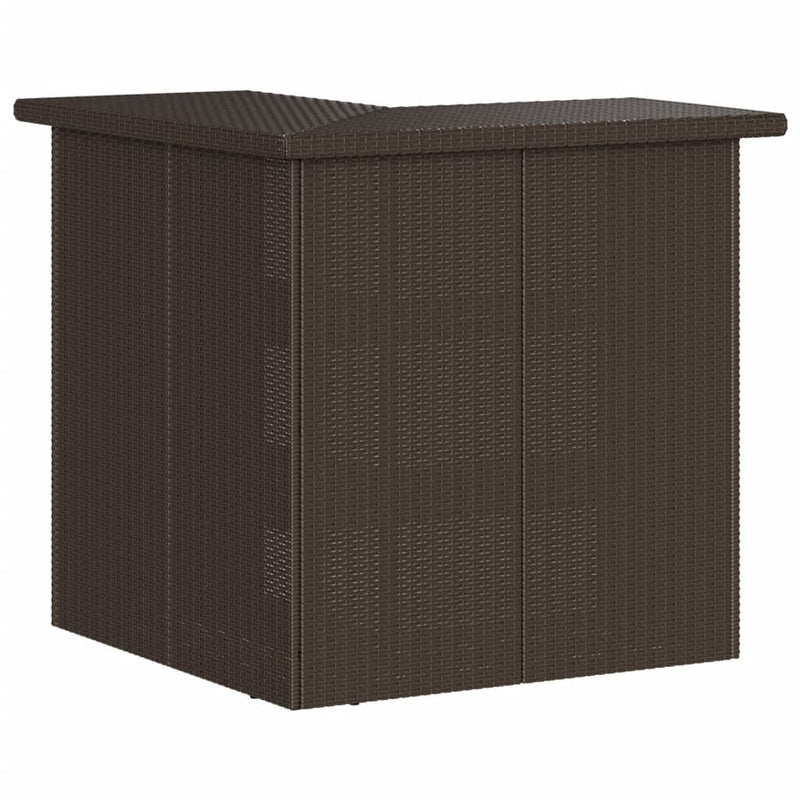 Set mobilier bar de grădină cu perne, 5 piese, maro, poliratan