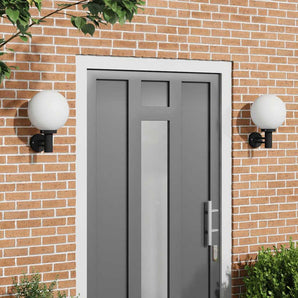 Lumină de perete pentru exterior 2 buc. Negru 28 x 25 x 38 cm