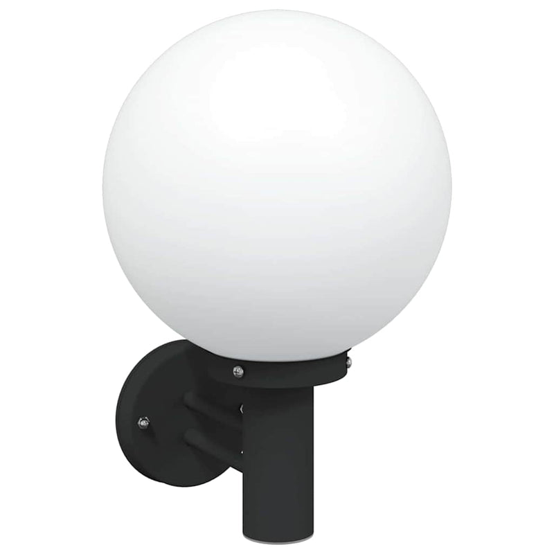 Lumină de perete pentru exterior 2 buc. Negru 28 x 25 x 38 cm