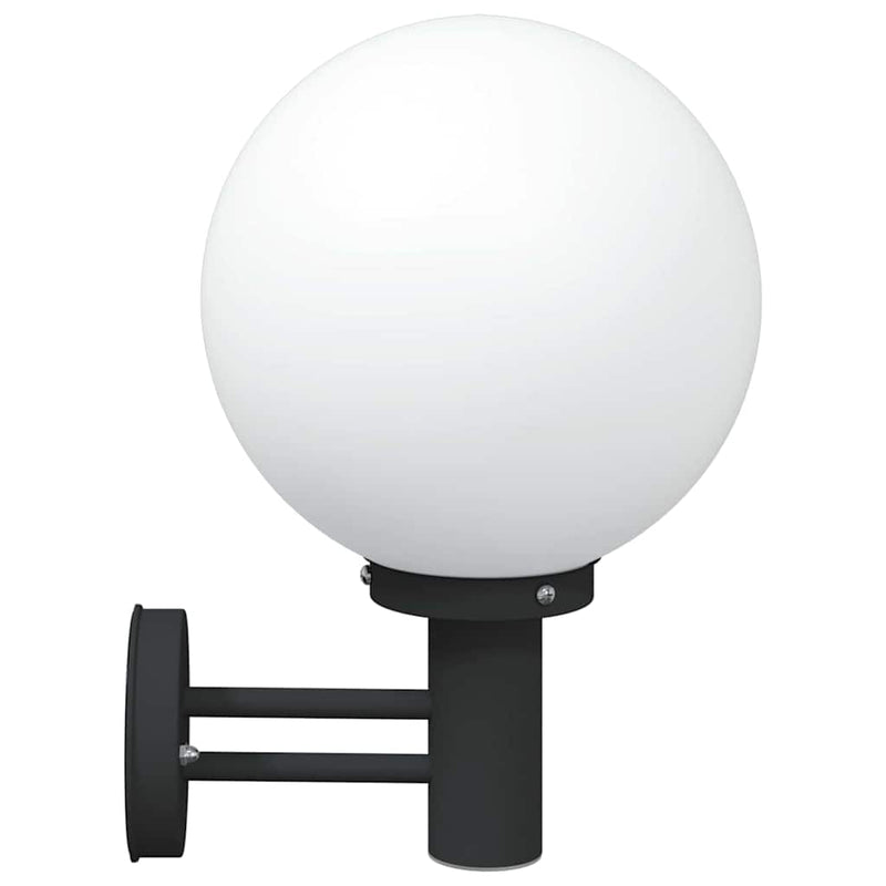 Lumină de perete pentru exterior 2 buc. Negru 28 x 25 x 38 cm