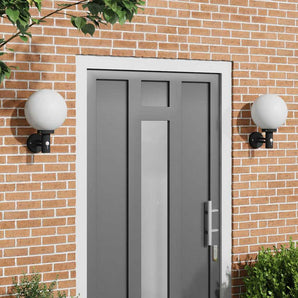 Lumină de perete pentru exterior 2 buc. Negru 28 x 25 x 38 cm