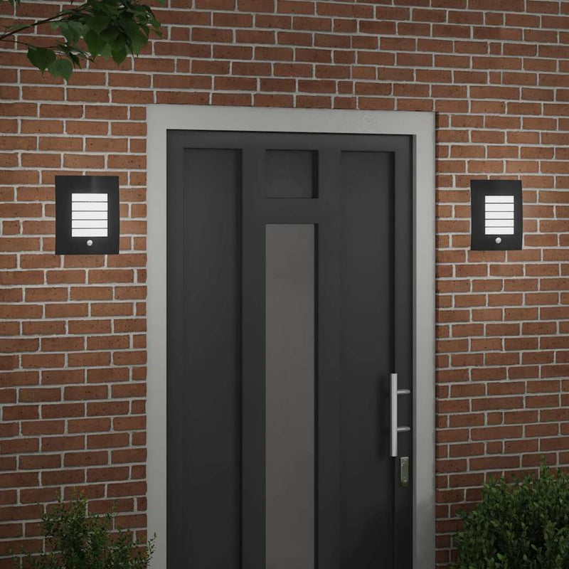 Lumină de perete pentru exterior 2 buc. Negru 23,5 x 9 x 26 cm