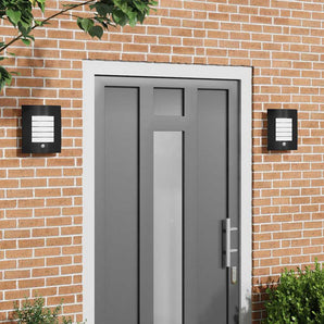 Lumină de perete pentru exterior 2 buc. Negru 23,5 x 9 x 26 cm
