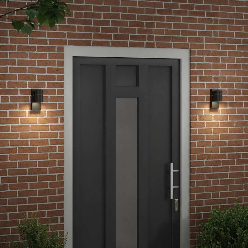 Lumină de perete pentru exterior 2 buc. Negru