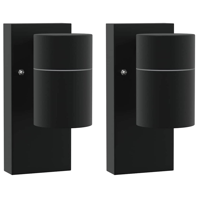 Lumină de perete pentru exterior 2 buc. Negru