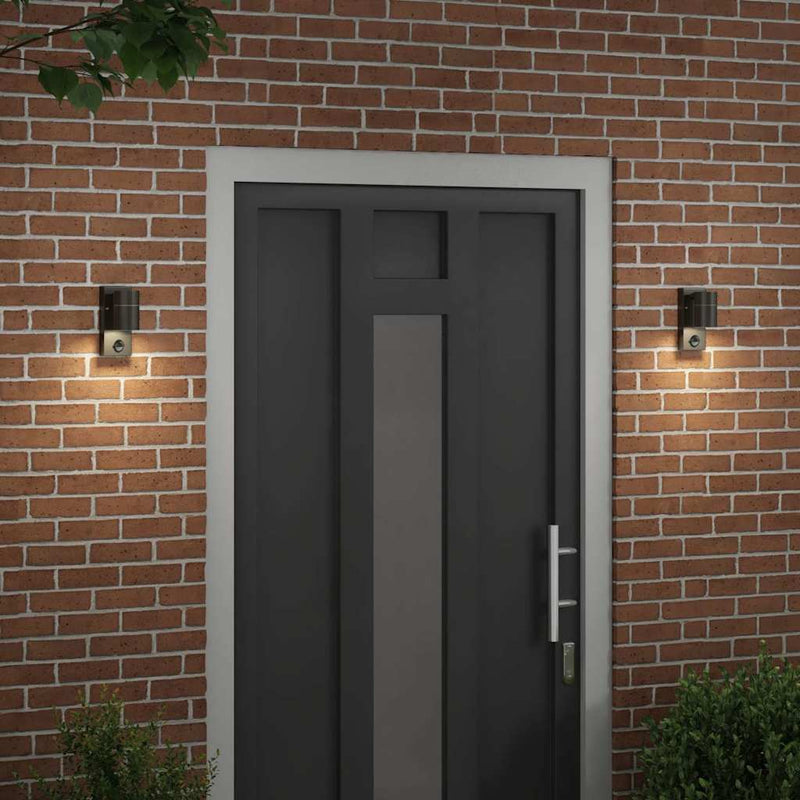 Lumină de perete pentru exterior 2 buc. Negru