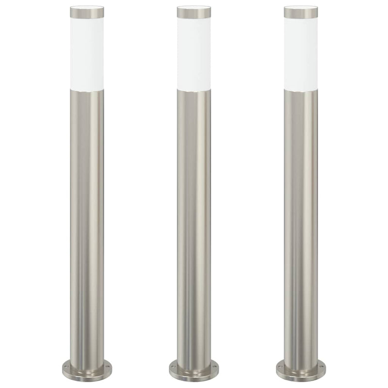 Stâlpi iluminatori 3 buc. 80 cm oțel inoxidabil IP44