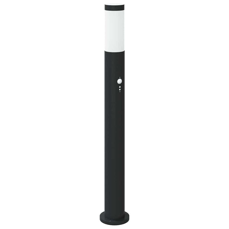 Stâlpi iluminatori cu senzor, 3 buc., 80 cm, oțel inoxidabil, IP44