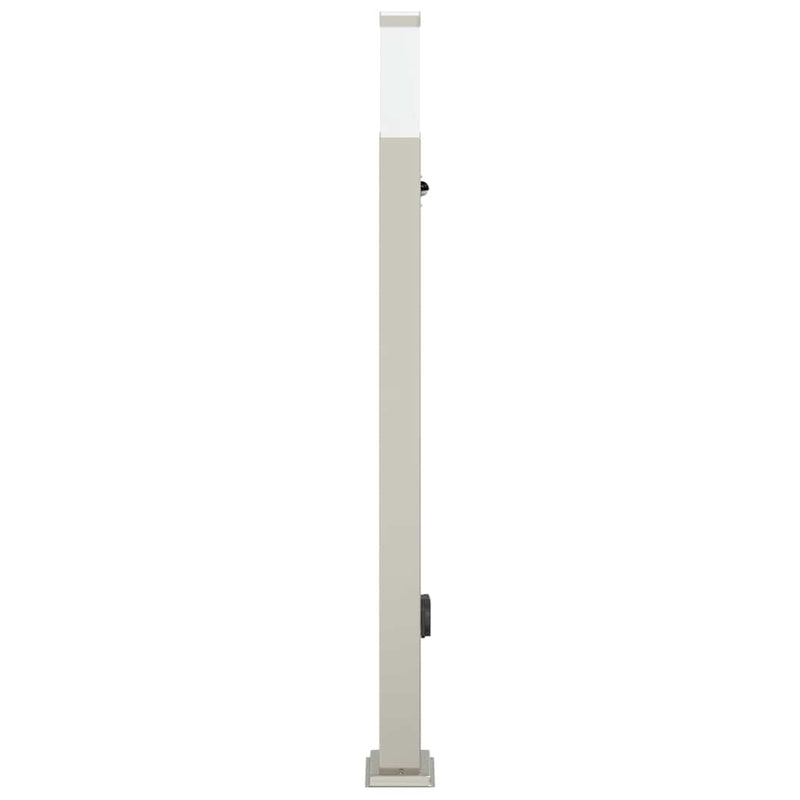 Stâlp luminos cu senzor și priză 110 cm oțel inoxidabil IP44